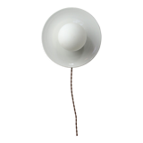 Lampe murale en céramique blanche vintage