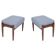 Pair of GFM mid-century stools in Dedar jacquard tweed, E. Homa, Europe, 1960s.