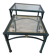 2 nesting tables from the 1960s in metal and bevelled glass.