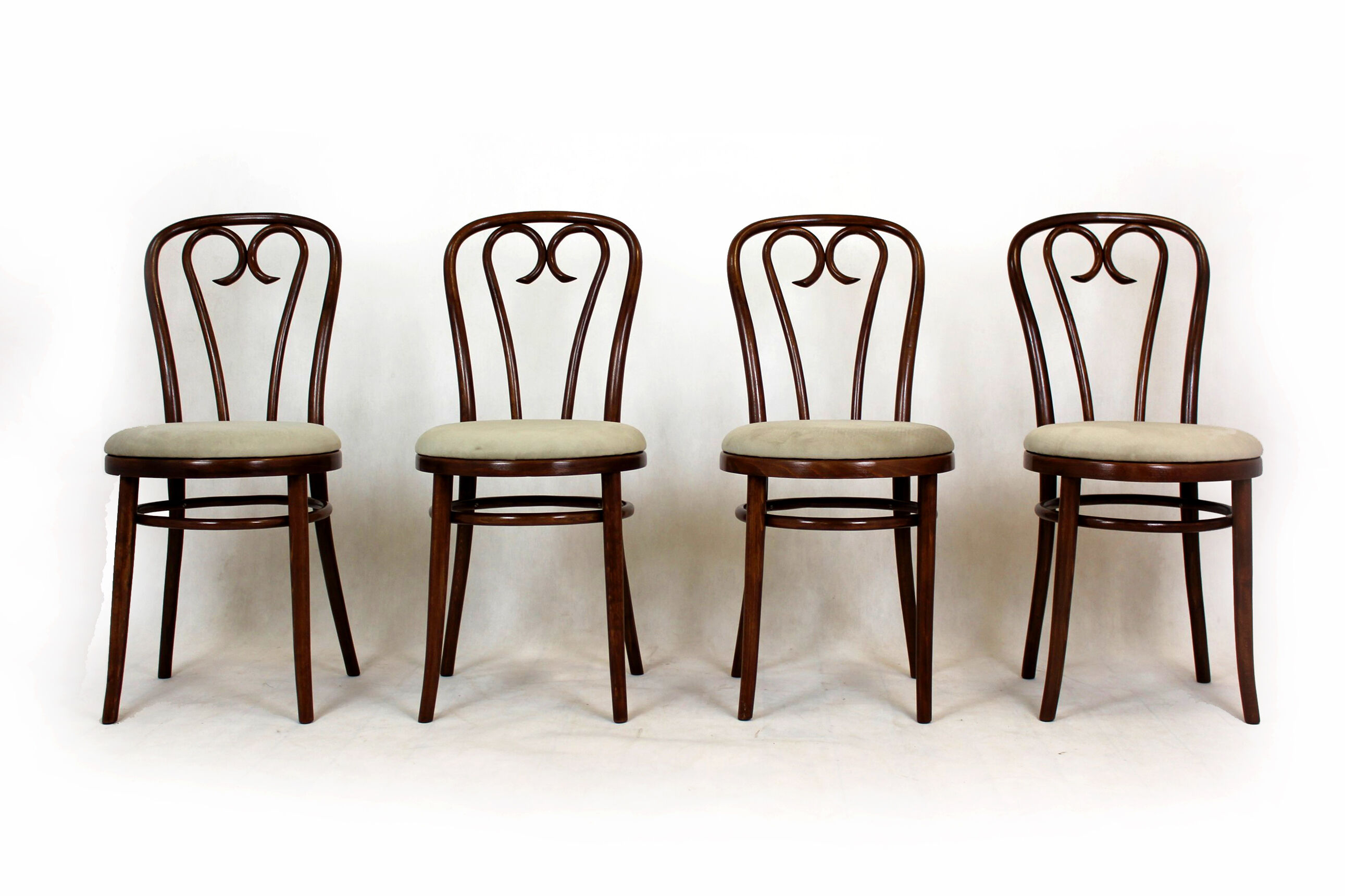Chaises bentwood restaurées, années 1950, ensemble de 4