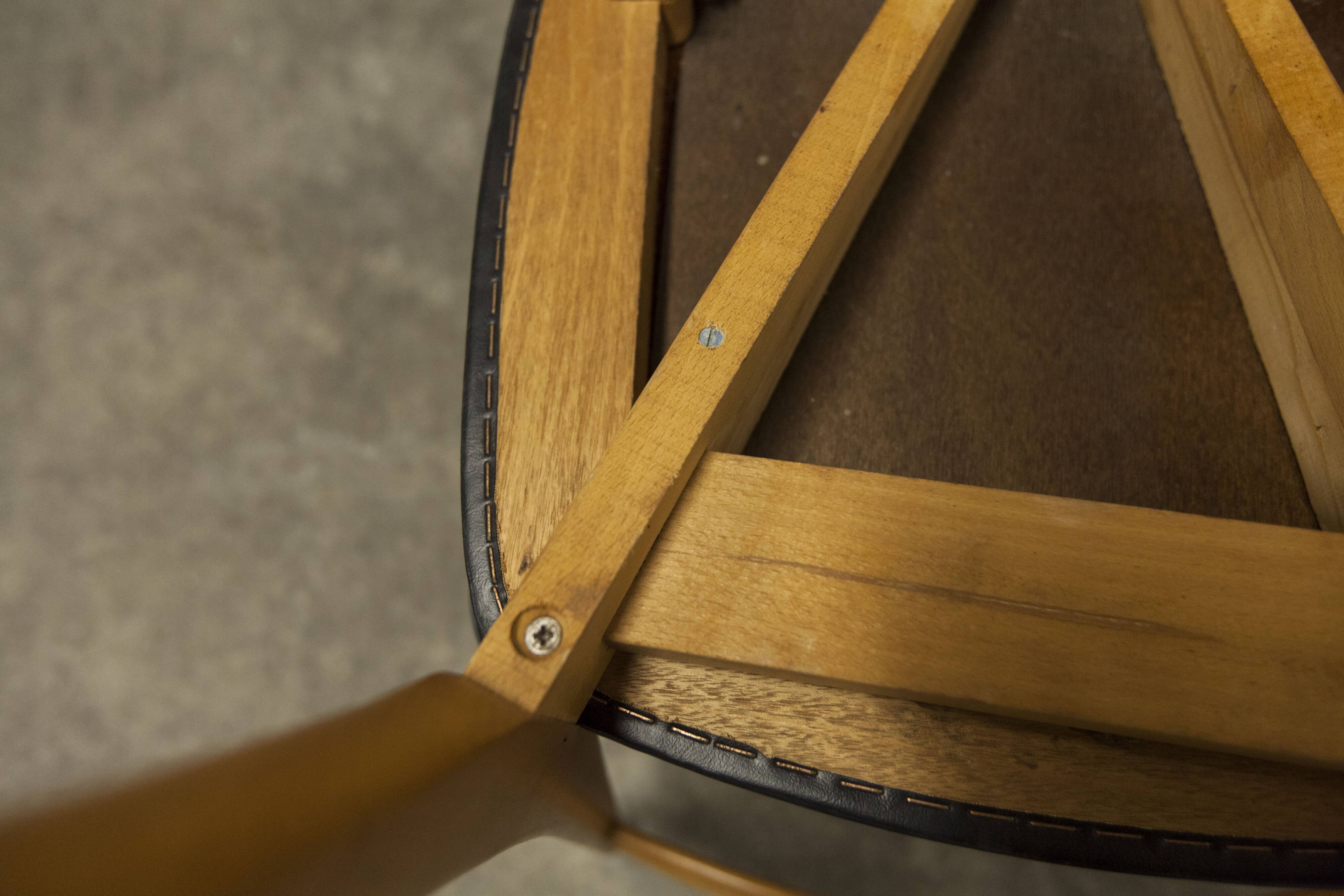 Pair of Scandinavian 1960 beech chairs