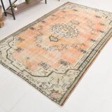 5x9 Peach Orange Antique Vintage Rug 166x263Cm SK 24342