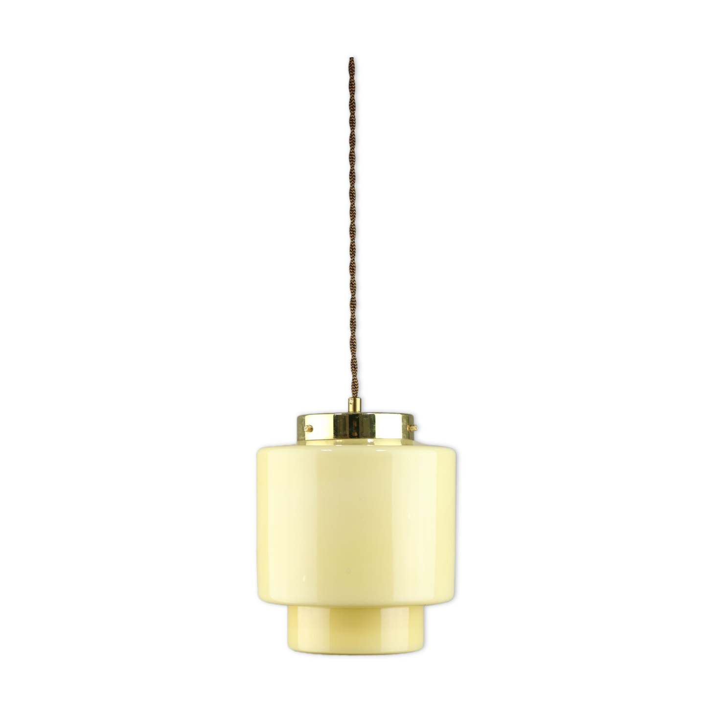 Vintage Mid-century Glass Pendant Lamp