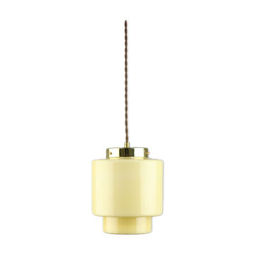 Vintage Mid-century Glass Pendant Lamp