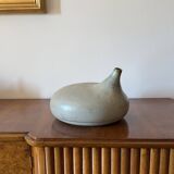 Mid-century organic modern gres vase, Franco Bucci Italy ca. 1970