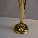 Pair of 1980s Hollywood Regency Gold Table Lamps