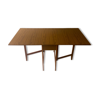 1970’s mid century drop leaf dining table by Schrieber