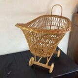 Alsatian wicker cradle