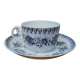 Antique coffee cup with saucer, Saint Amand and Hamage, Jeannette model