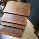 nesting tables mahogany