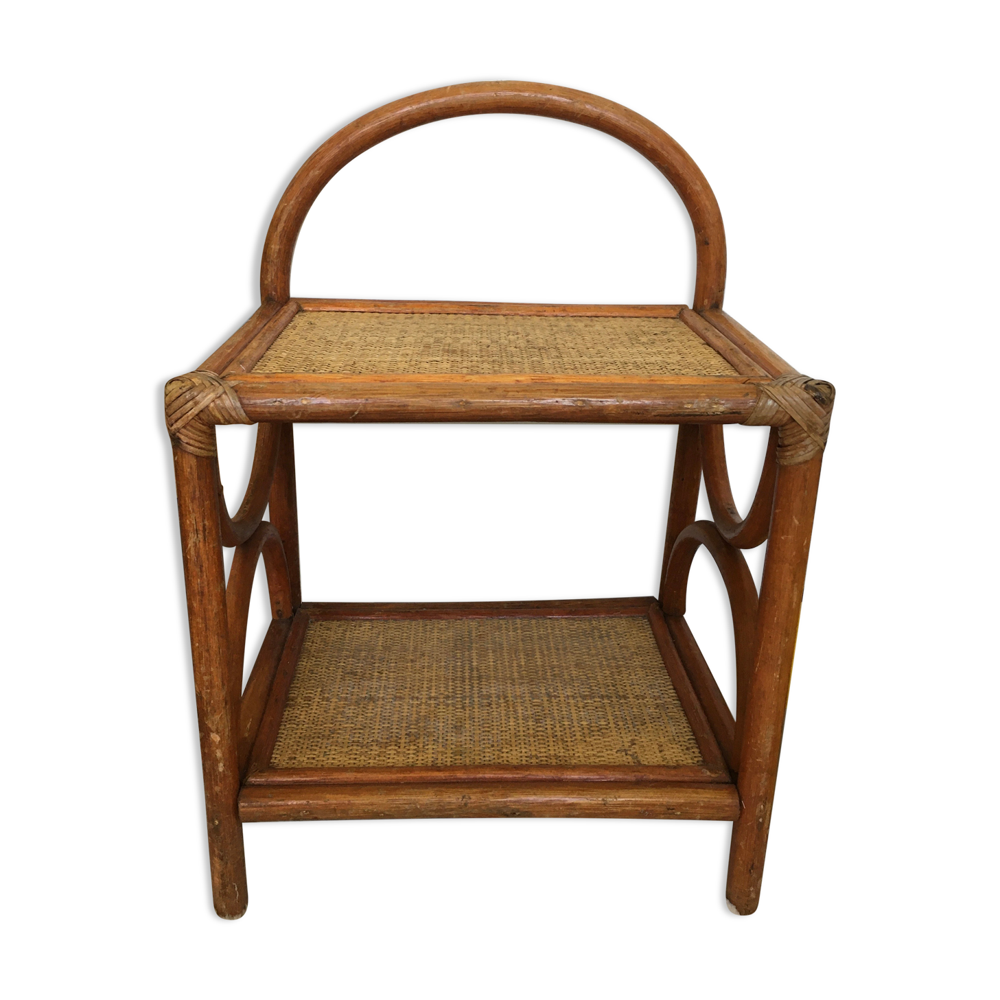 Rattan bedside table