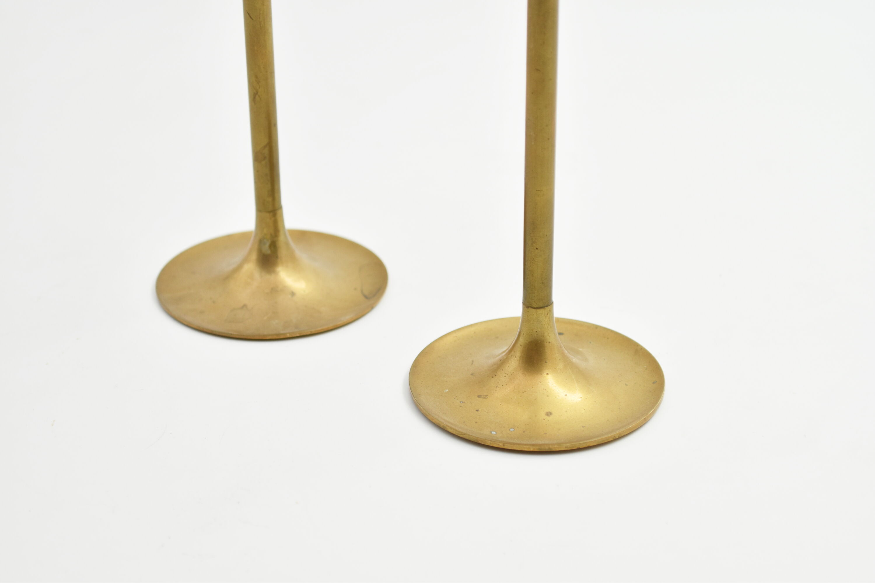 Paire de bougeoirs tulipe vintage