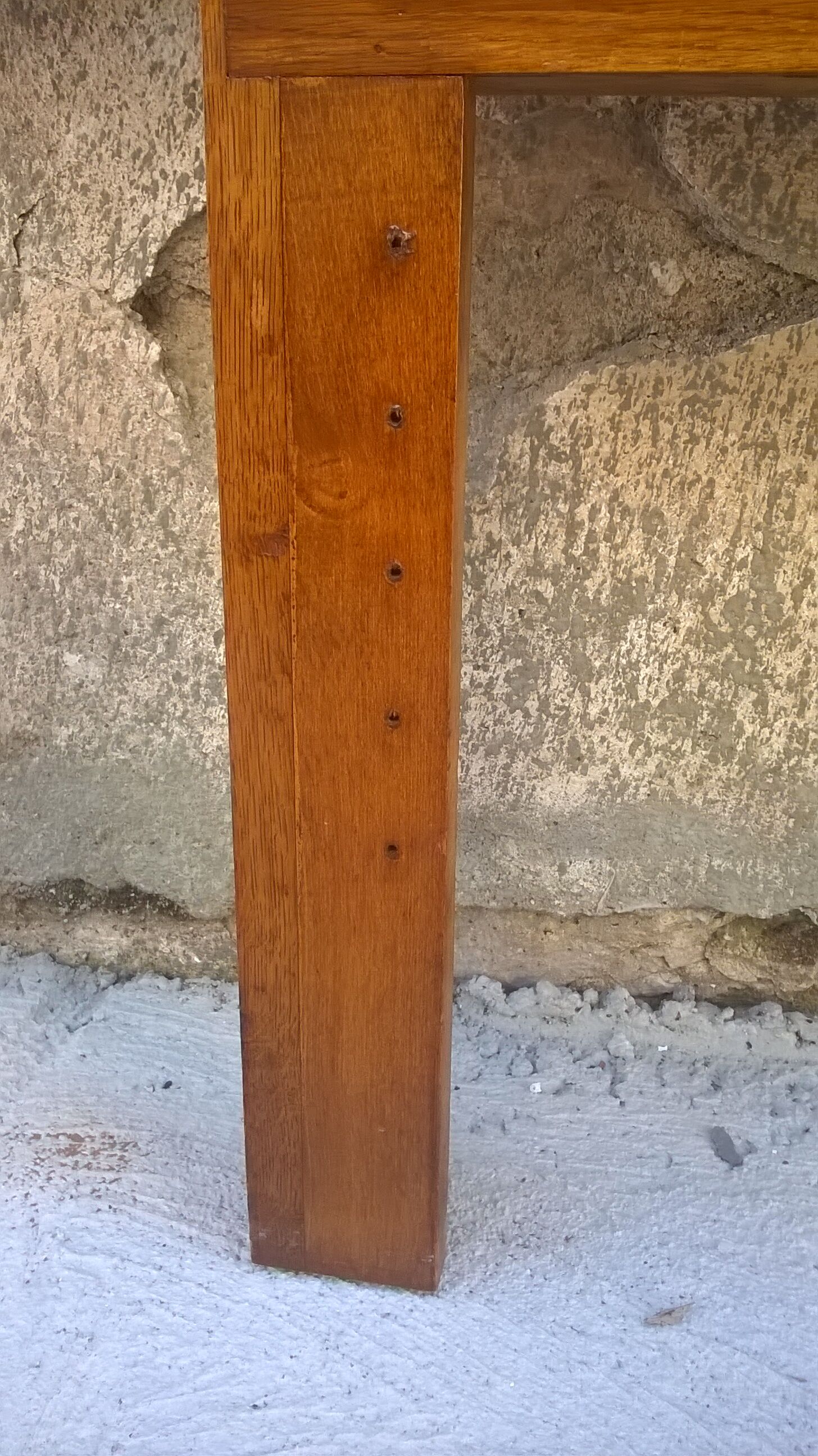 Headboard oak shelves year 60