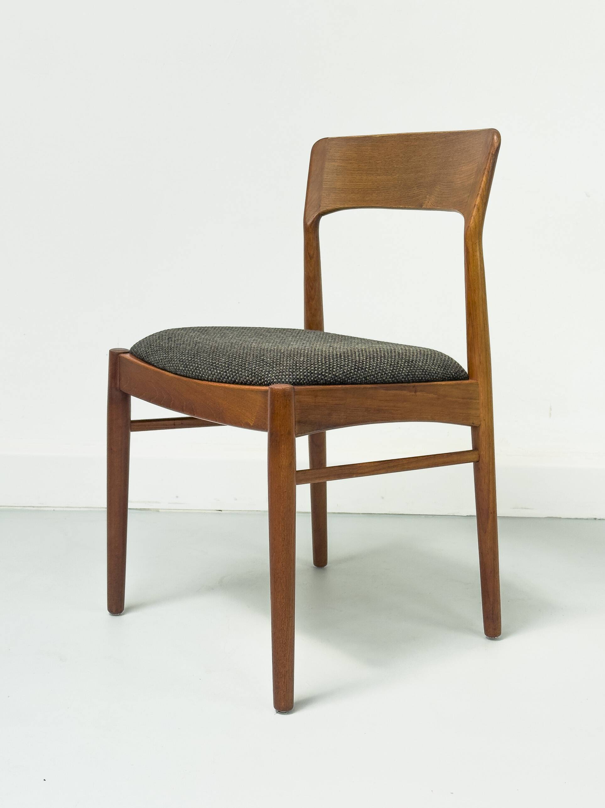 Teak and Wool Dining Chairs from Korup Stolefabrik, 1960s, Set of 4