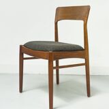 Teak and Wool Dining Chairs from Korup Stolefabrik, 1960s, Set of 4