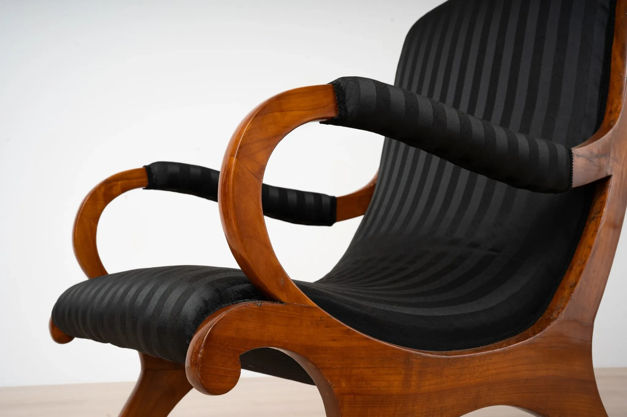 19th-Century Biedermeier Cherrywood Armchair, Germany, circa 1830-1850