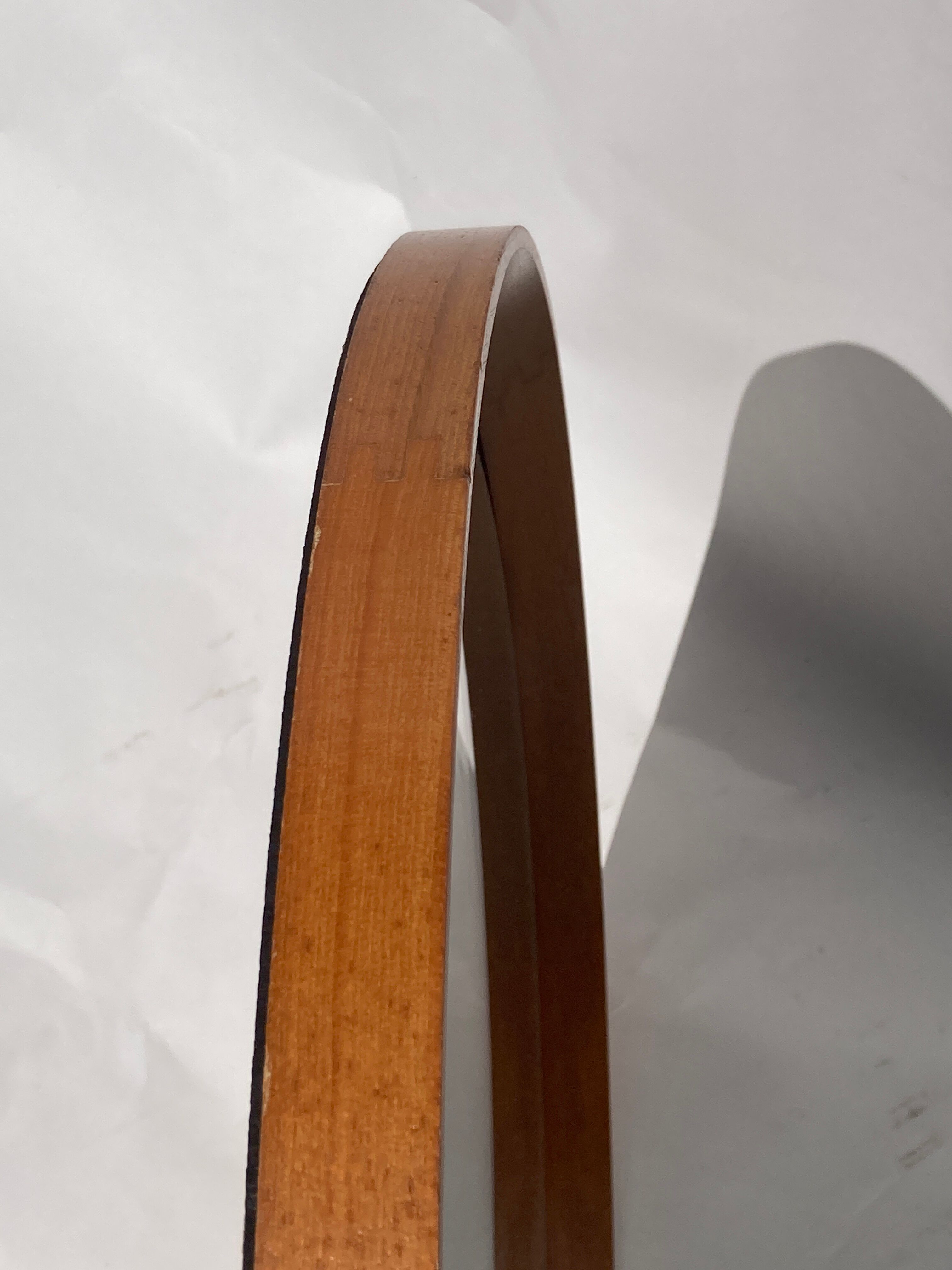 Mid-Century Teak Swedish Mirror by Uno & Östen Kristiansson for Luxus 50cm