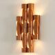 Large tubular copper wall light from the 1960s, Spain.