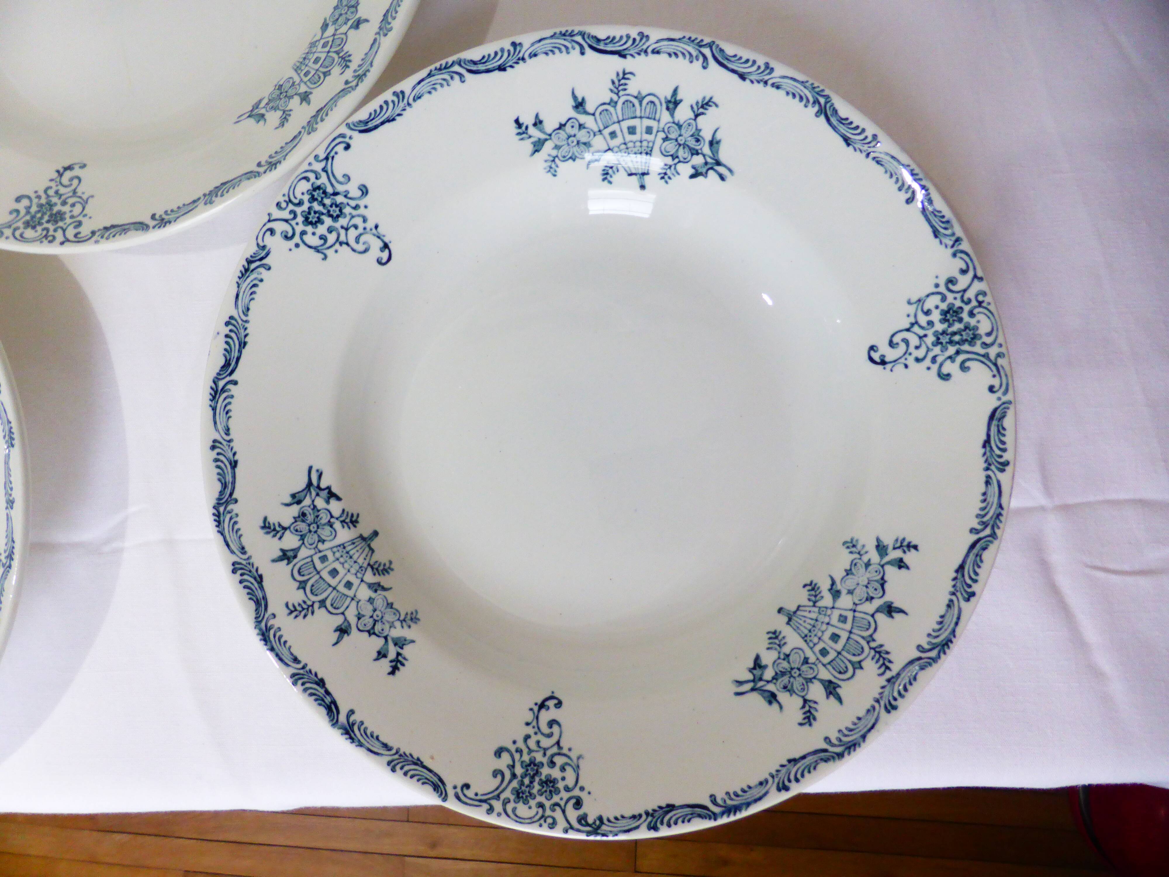 3 vintage soup plates from St Amand 220521