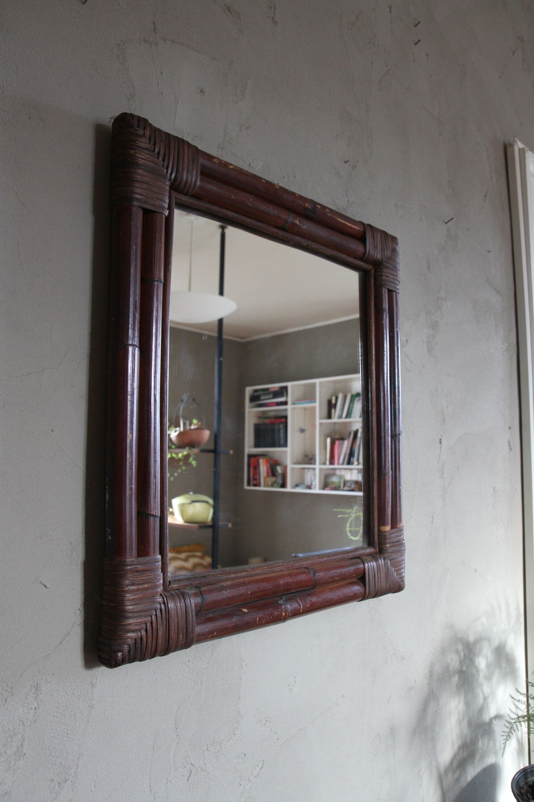 Rattan mirror 52 x 48 cm