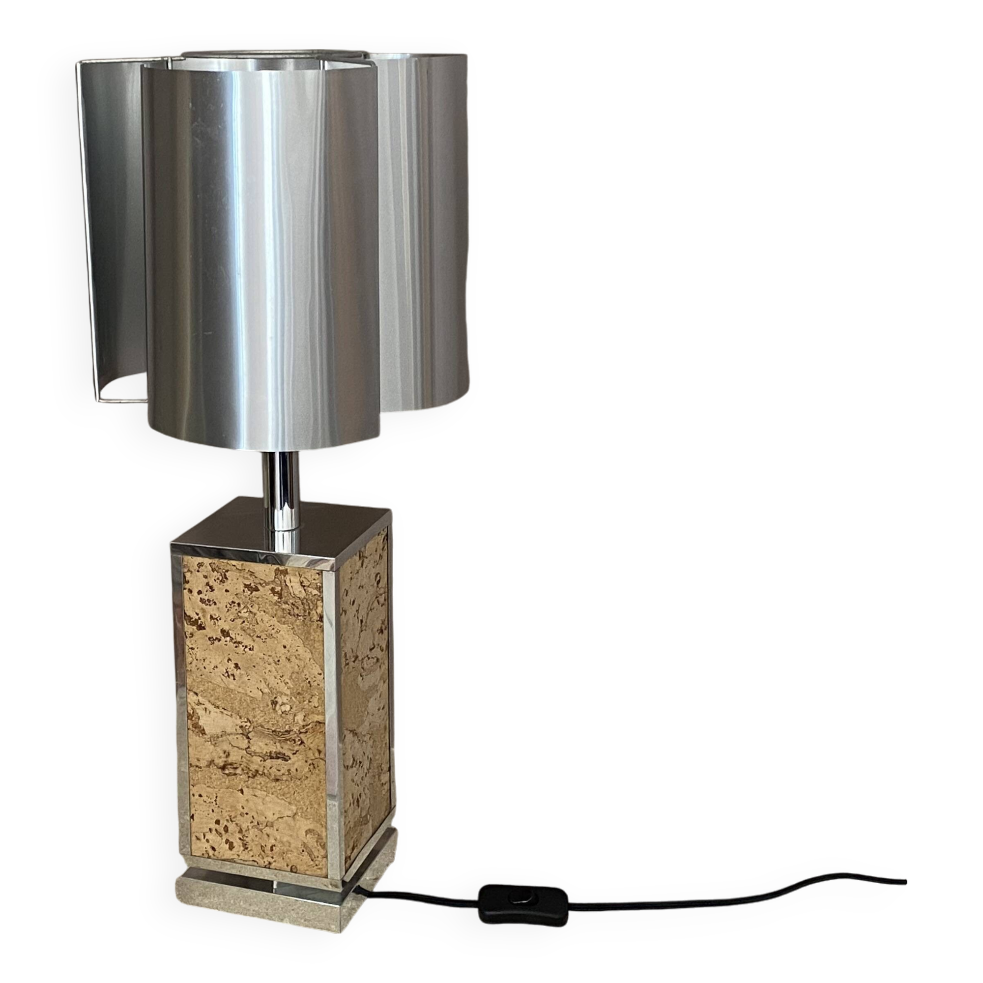 Lampe vintage et abat-jour max sauze. 1970. space age