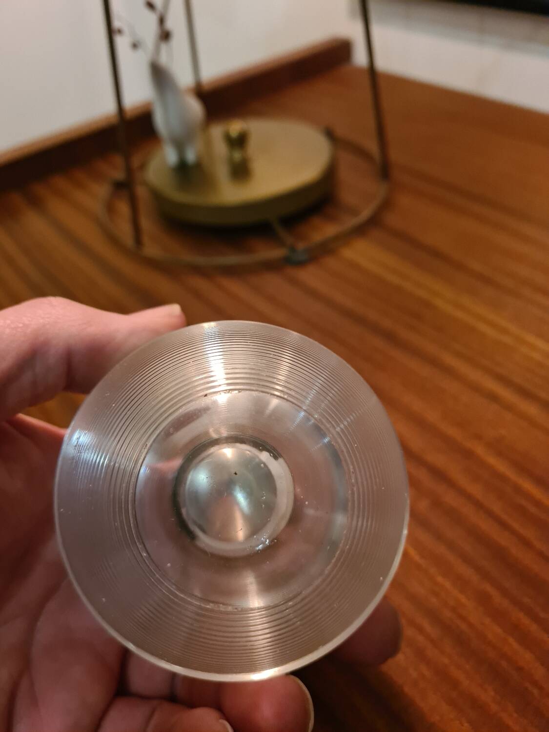 Antique Victorian Glass and Silver Matchpot 1897