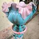 Vase and its ceramic pedestal by Delfin MASSIER circa 1890