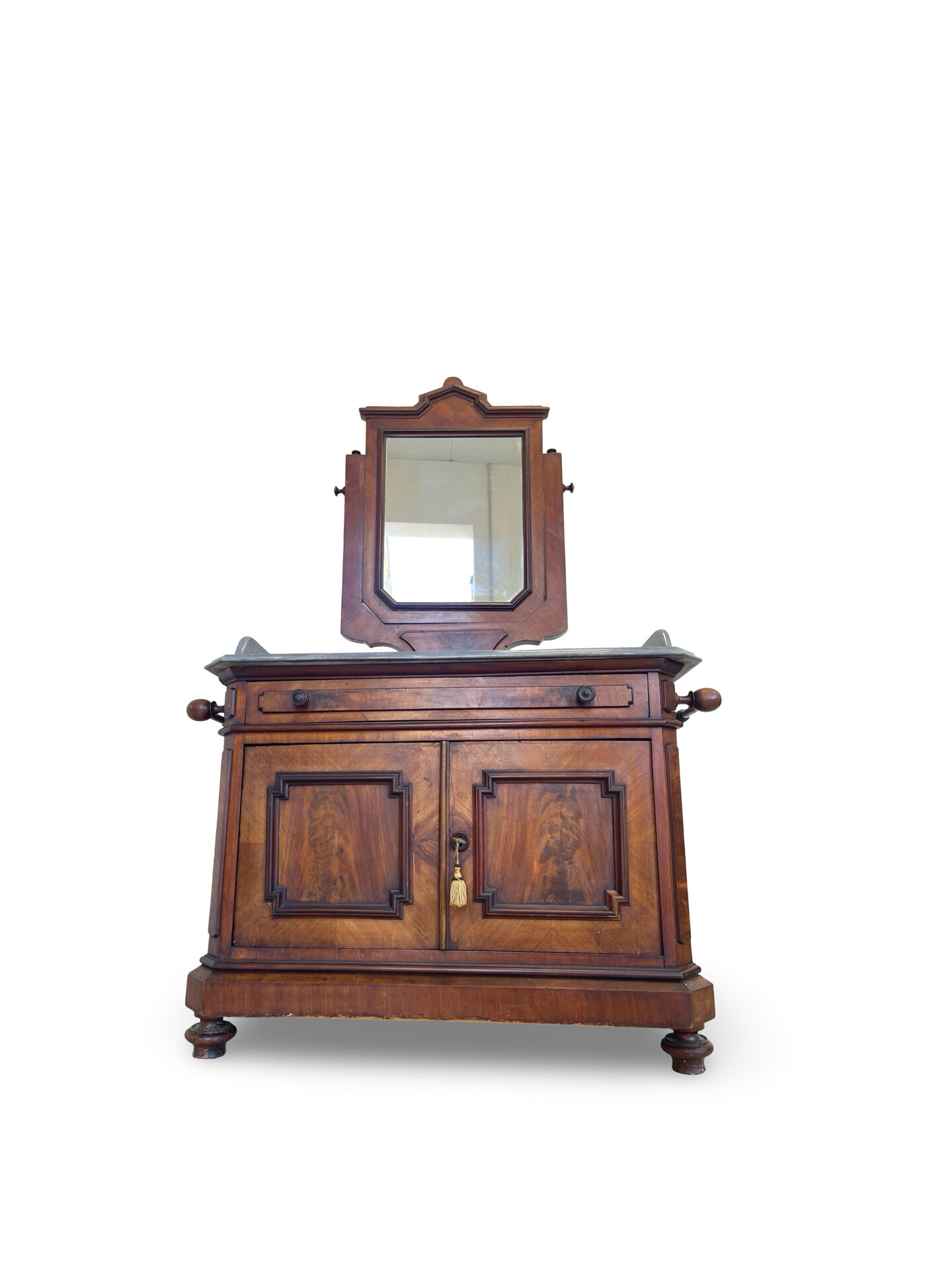 The antique walnut vanity , 19th century