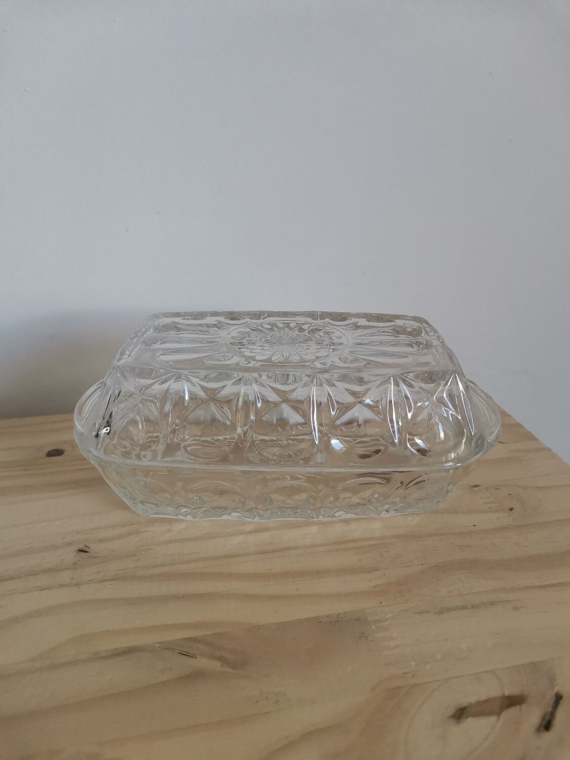 Henkel vintage molded glass butter cup made in France