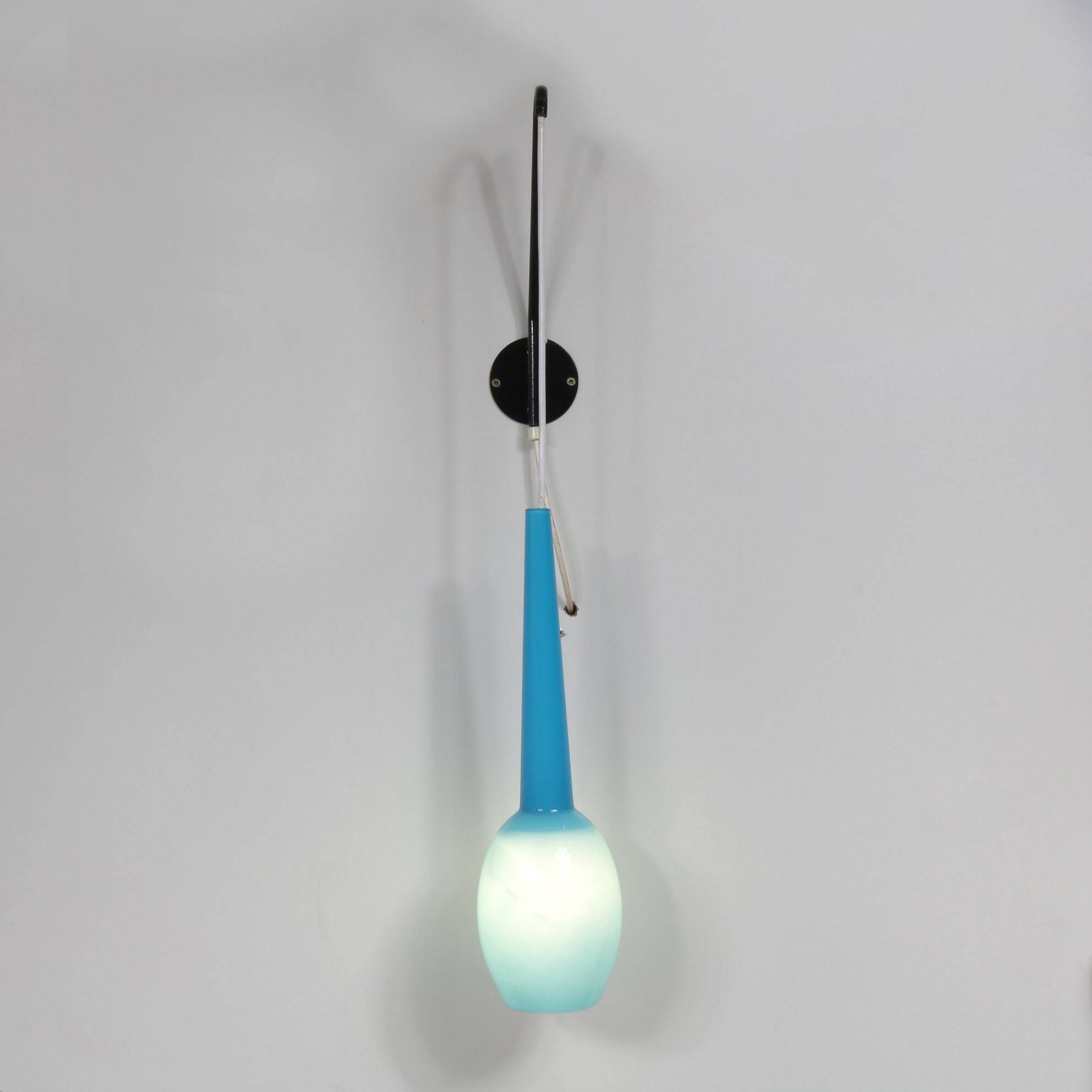 1950s Murano glass wall lamp by Vistosi, Italy