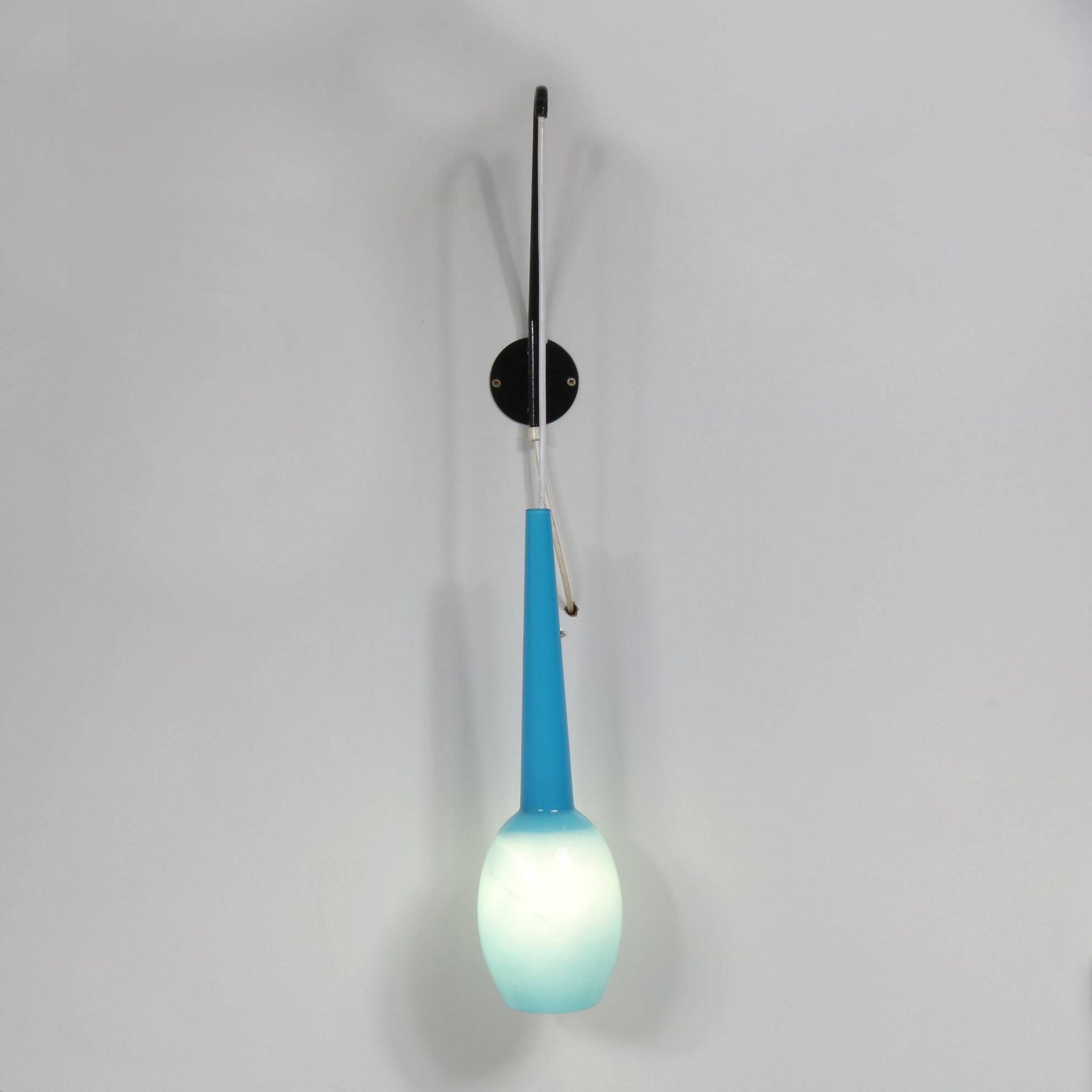 1950s Murano glass wall lamp by Vistosi, Italy