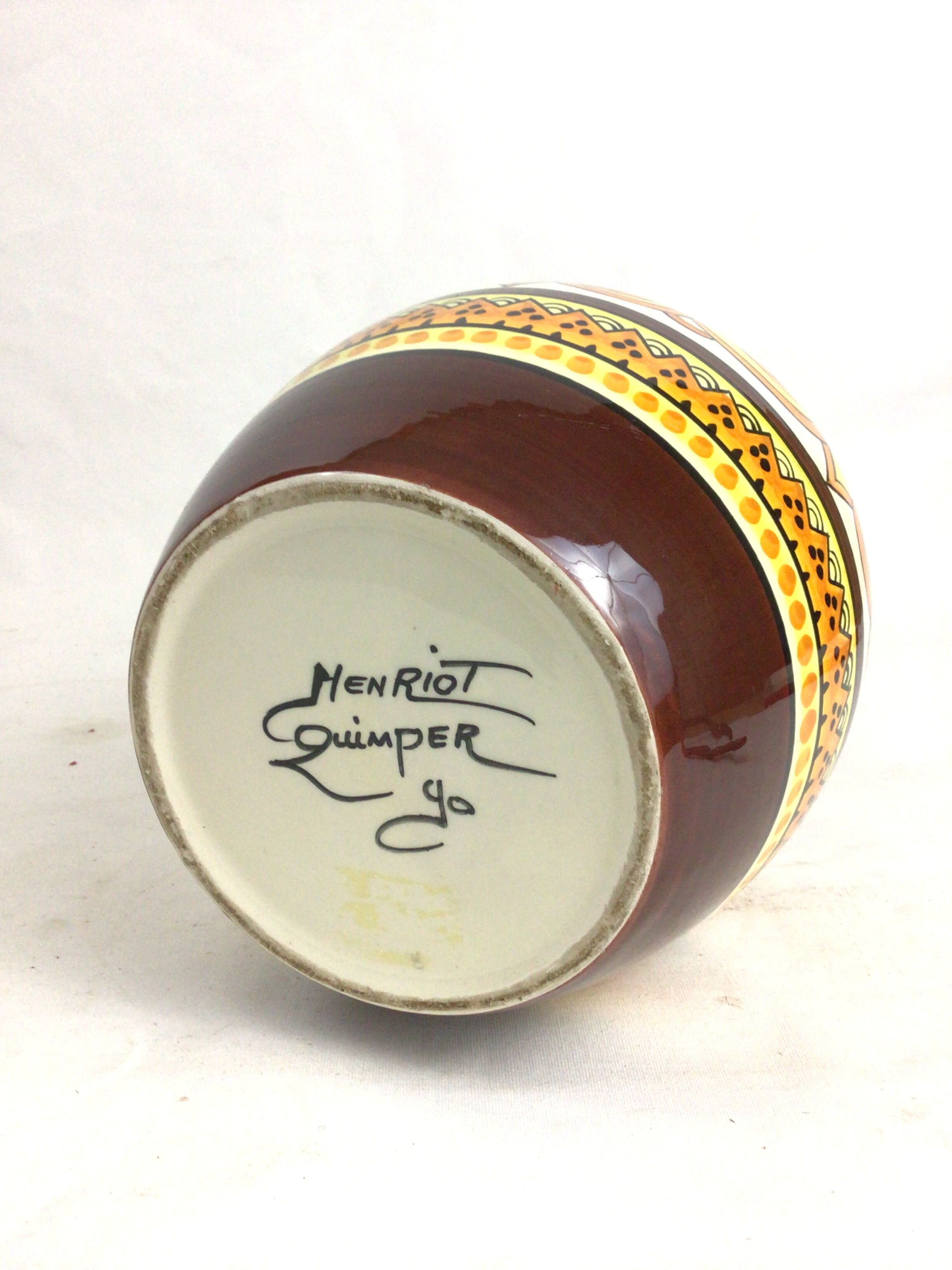 Ceramic vase from Quimper Henriot