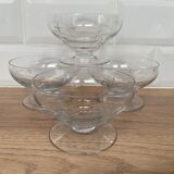 Set of 4 cut glass cups