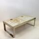 Table basse céramique / chrome — Jean Gregorieff, France, 1970s