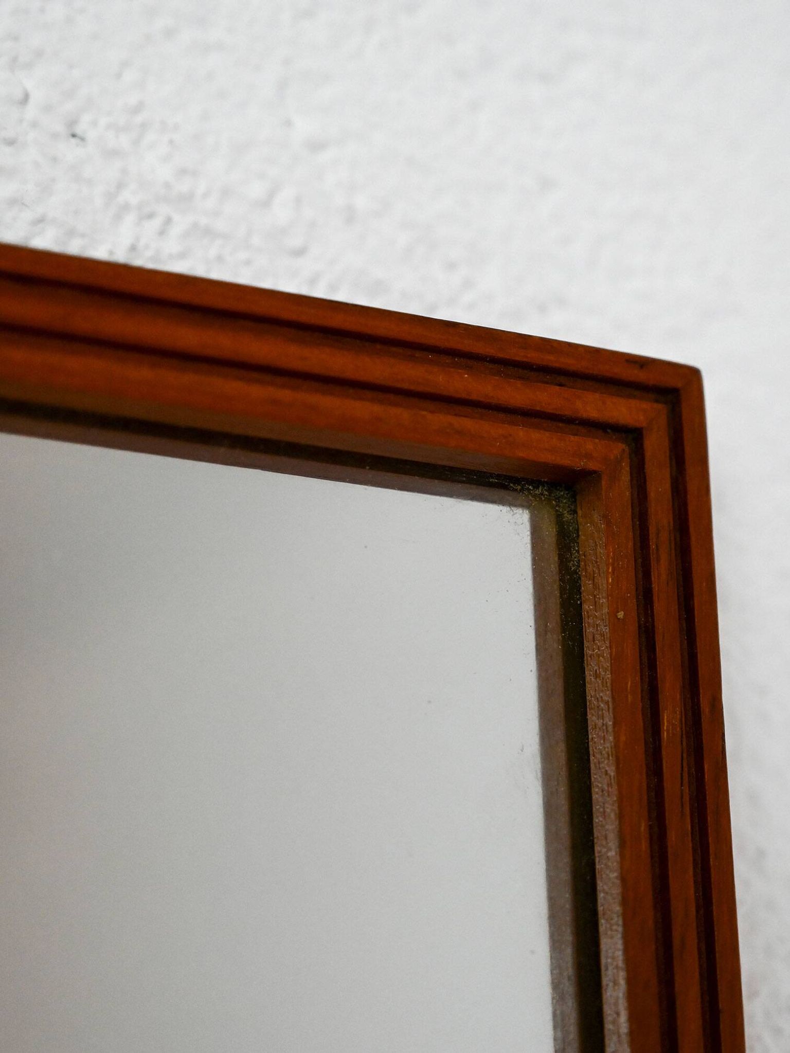 Miroir scandinave vintage en teck, années 1950