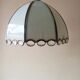 Opaline and pewter chandelier