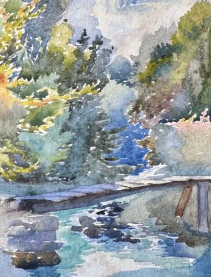 Pair of watercolours signed M.L, early 20th century, Provence