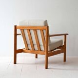 Scandinavian oak armchair