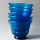 Blown glass bowl with fine bubbles