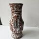Large brown glazed ceramic pitcher signed accolay - height 31cm