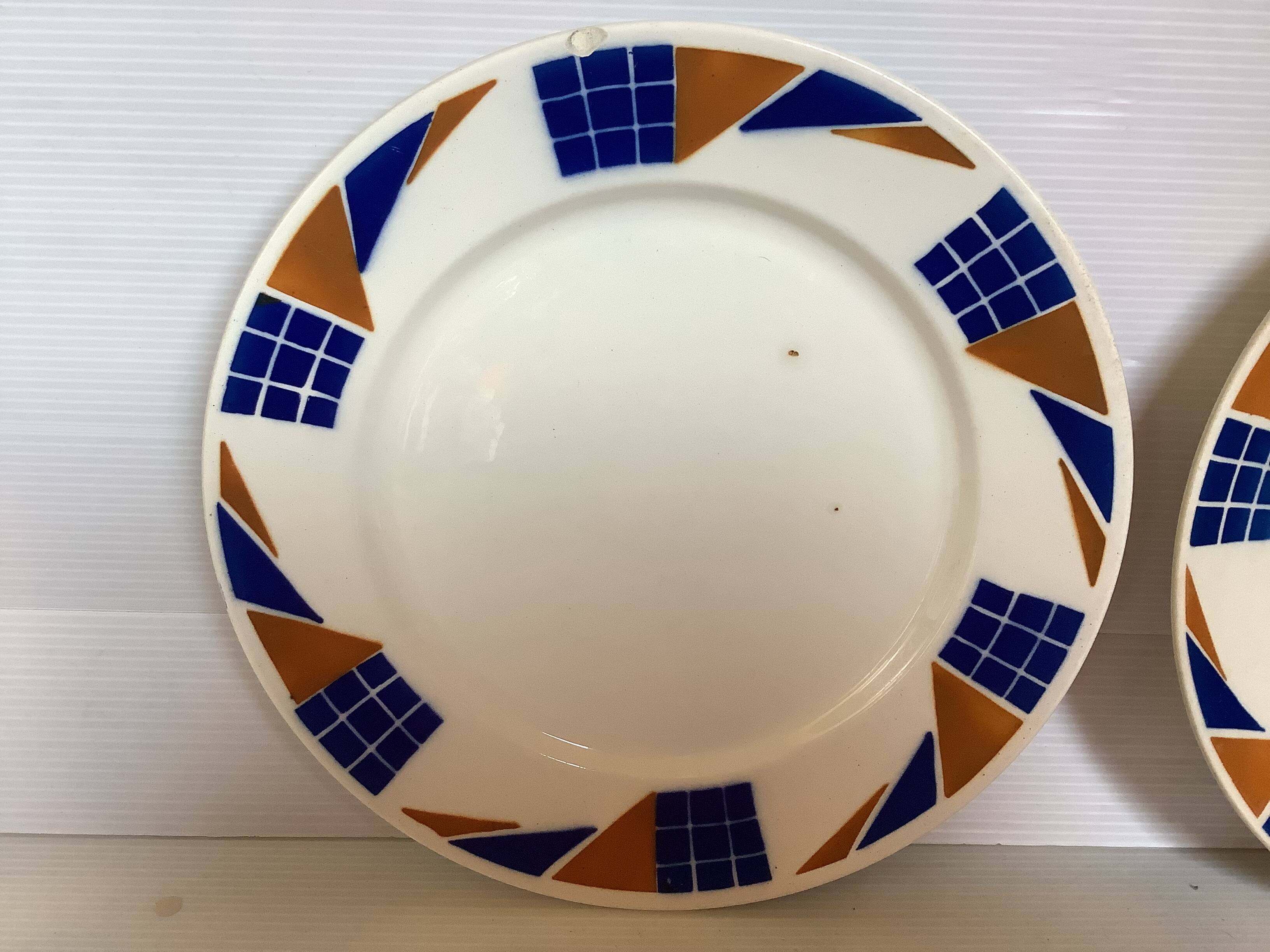 Pair of old Gongo Badonviller plates
