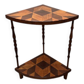 Table d'angle vintage française à étagères, années 1960