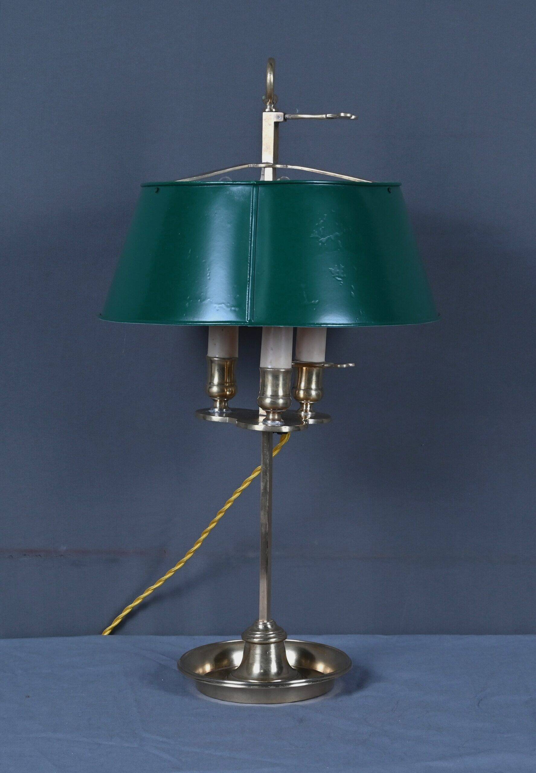 Lampe bouillotte en laiton, style Empire – fin XIXe