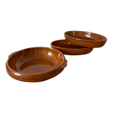 Set of 3 stoneware dishes