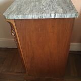 Table de chevet Louis Philippe avec marbre