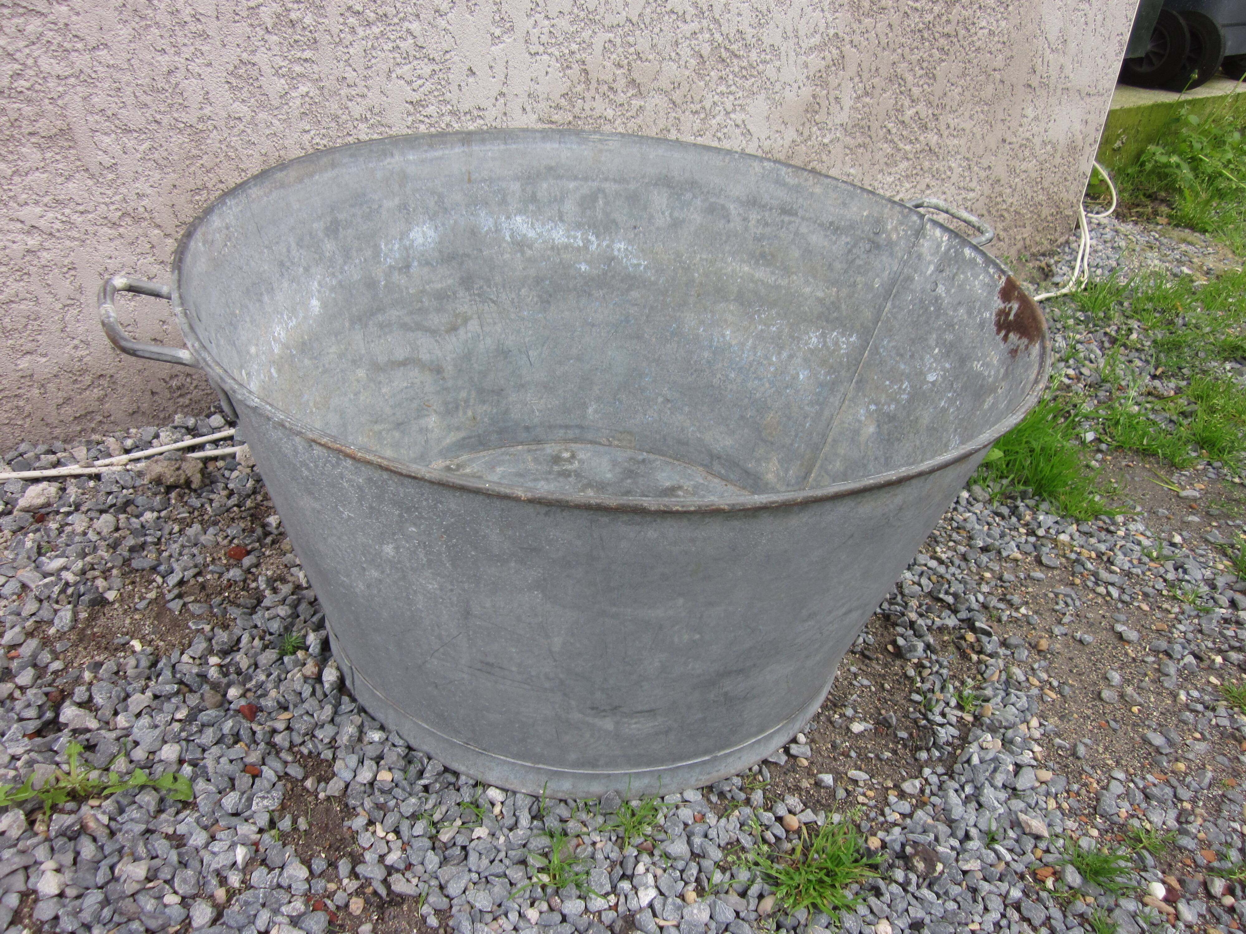 Old zinc basin