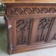 Ancien bureau 9 tiroirs en noyer de style gothique ref je