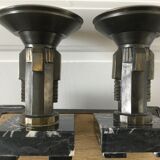 Pair of empty pocket or candle holder 40s art deco