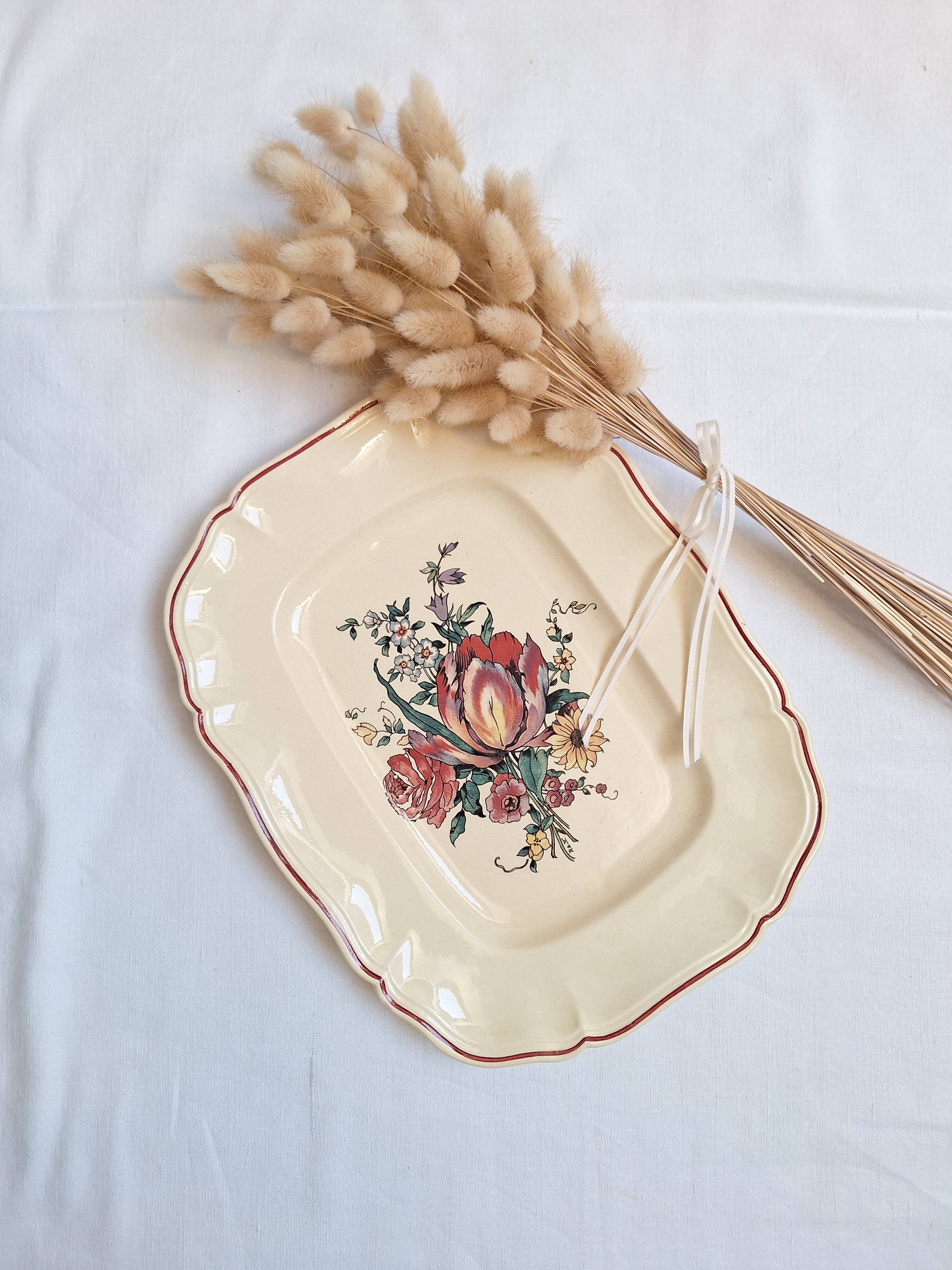 Rectangular plate Digoin Sarreguemines Model Lorraine