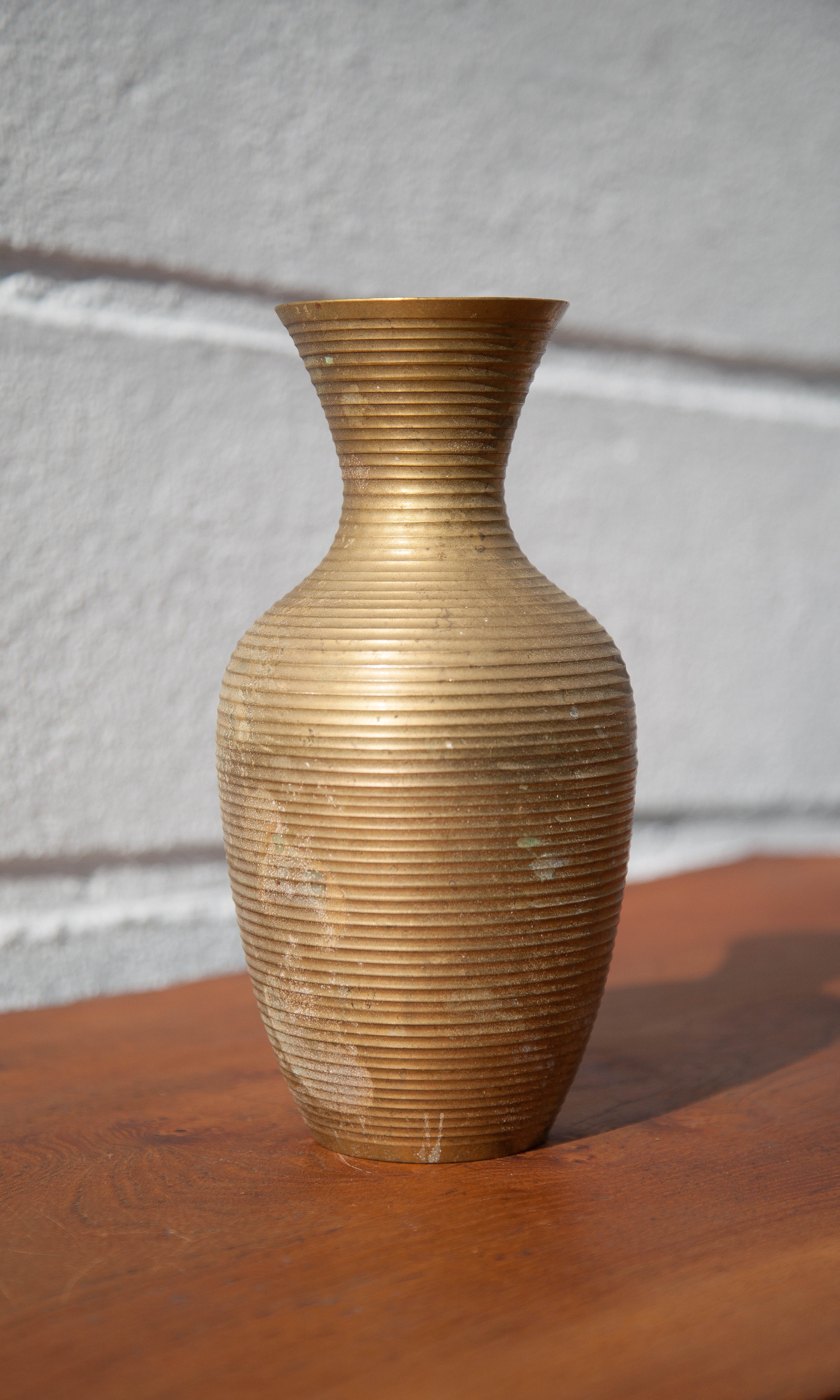 Vintage brass vase, brass flower pot